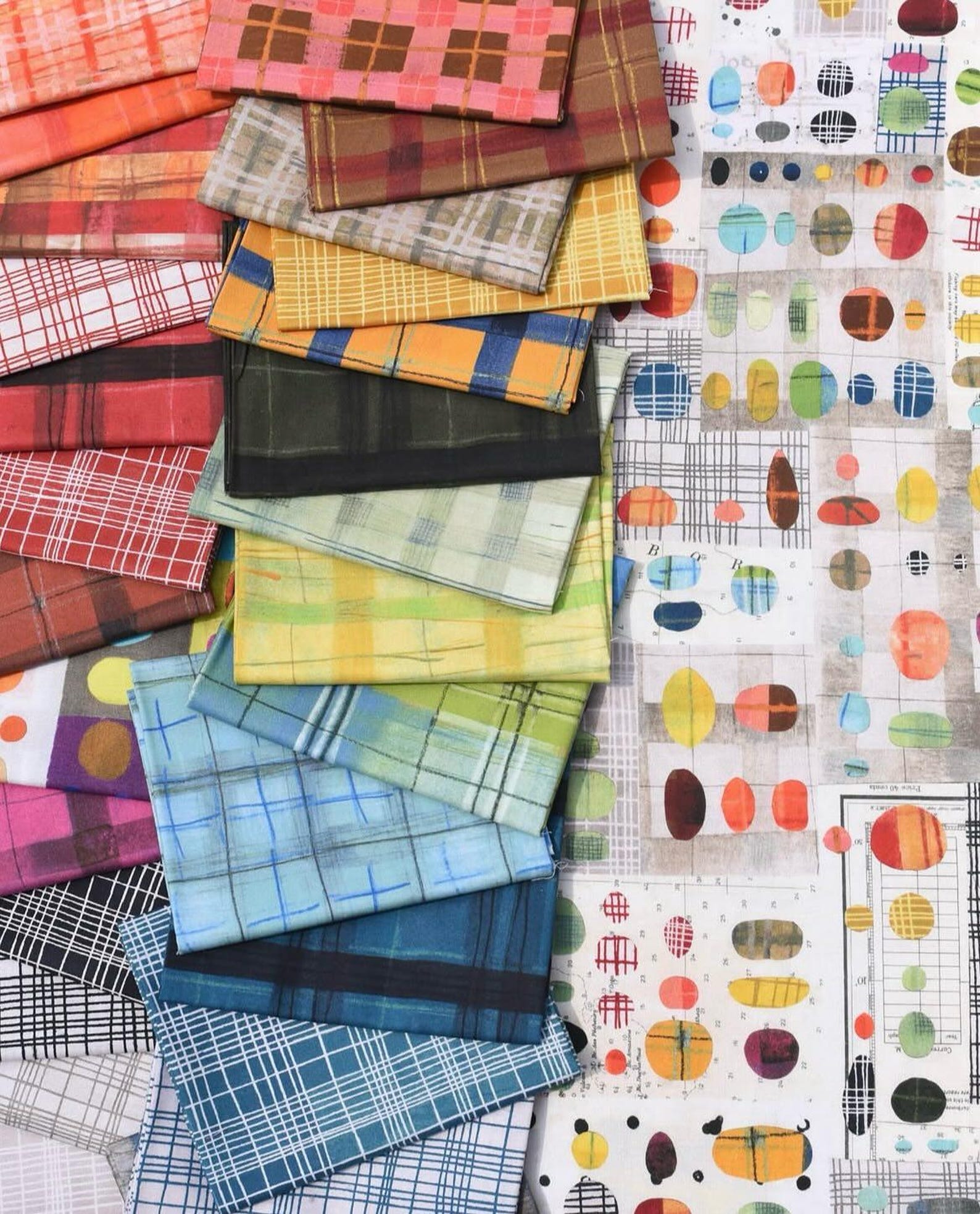 PRE-ORDER, Marcia Derse the Plaid One Fat Quarter Bundle, 29 Prints for ...