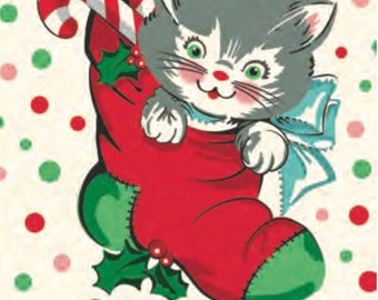 PRE-ORDER, Moda Kitty Christmas Panel 31207-11, 36" x 44", Urban Chiks Fabric, Cat Kitten Holiday, 100% Cotton, June 2024 Release