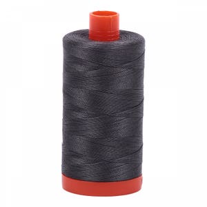 Aurifil Mako Cotton Thread Solid 50wt 1422yds Pewter 2630
