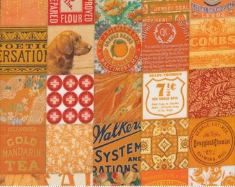 PRE-ORDER, Cathe Holden Curated in Color Patchwork Orange, 7461-13, Moda Fabric, Vintage, 100% Cotton, April 2024 Release