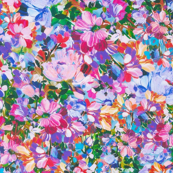 Quilting Fabric SRKD-19148-205 MULTI from the Painterly Petals