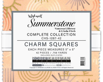 Summerstone 5" Charm Squares, Vanessa Lillrose & Linda Fitch, Robert Kaufman Fabric, CHS-1287-42, SQ46