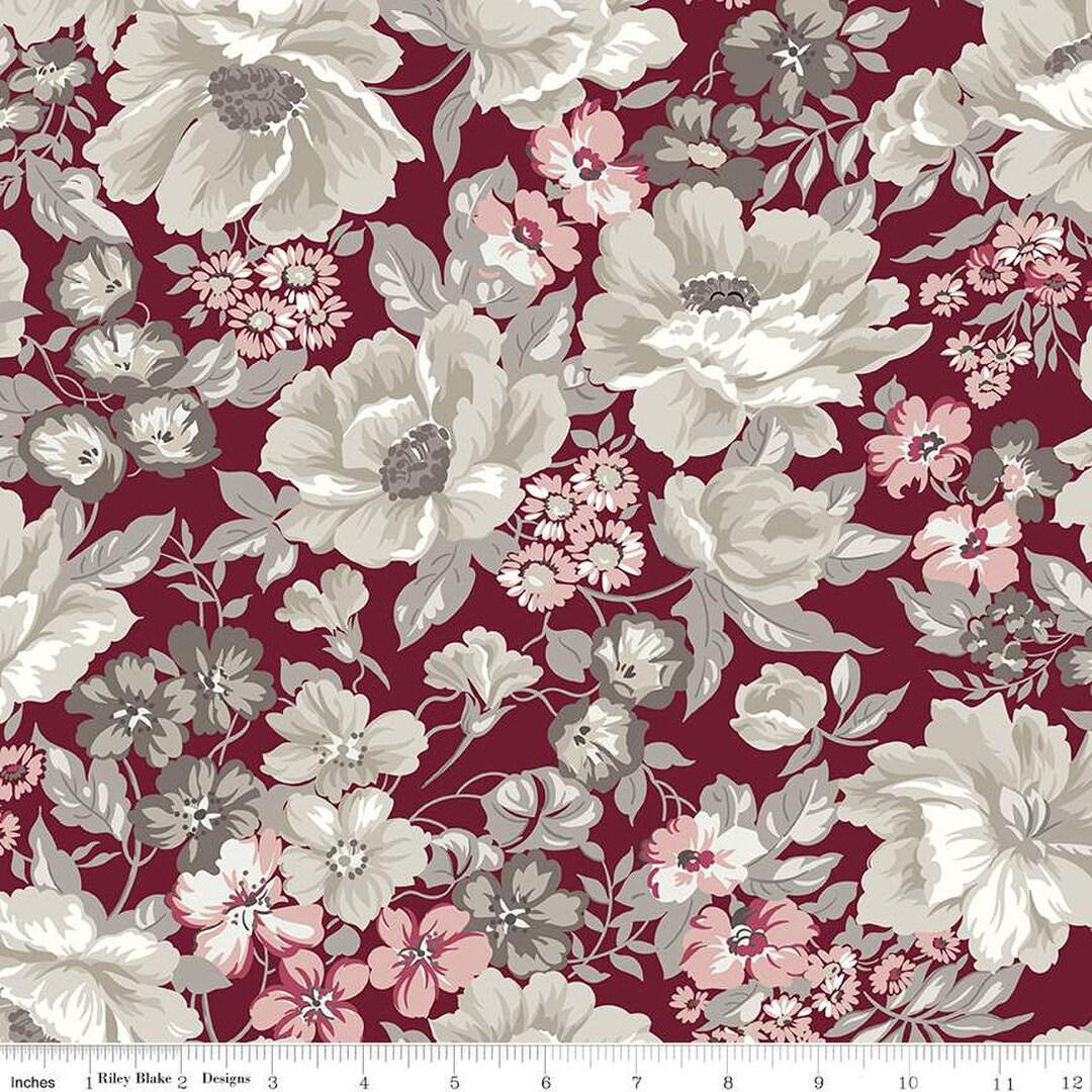 Riley Blake Heartfelt Fabric, C13490 Ruby, Gerri Robinson