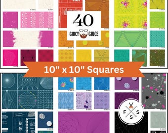 Giucy Giuce 40 Collection, 10" x 10" Layer Cake Fabric Squares, 42pc, for Andover Fabrics, B09, B19