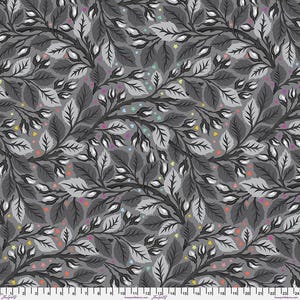 PRE-ORDER, Tula Pink Graywork Nip in the Bud Shadow Whole Bolt 12 Yards 108" x 108" Backing Fabric 100% Cotton Sateen, October 2025 Release