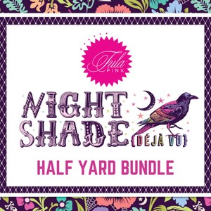 Tula Pink Nightshade Fabric Half Yard Bundle, 8pc, Free Spirit Fabric, Cut in House, Quilting Cotton Fabric