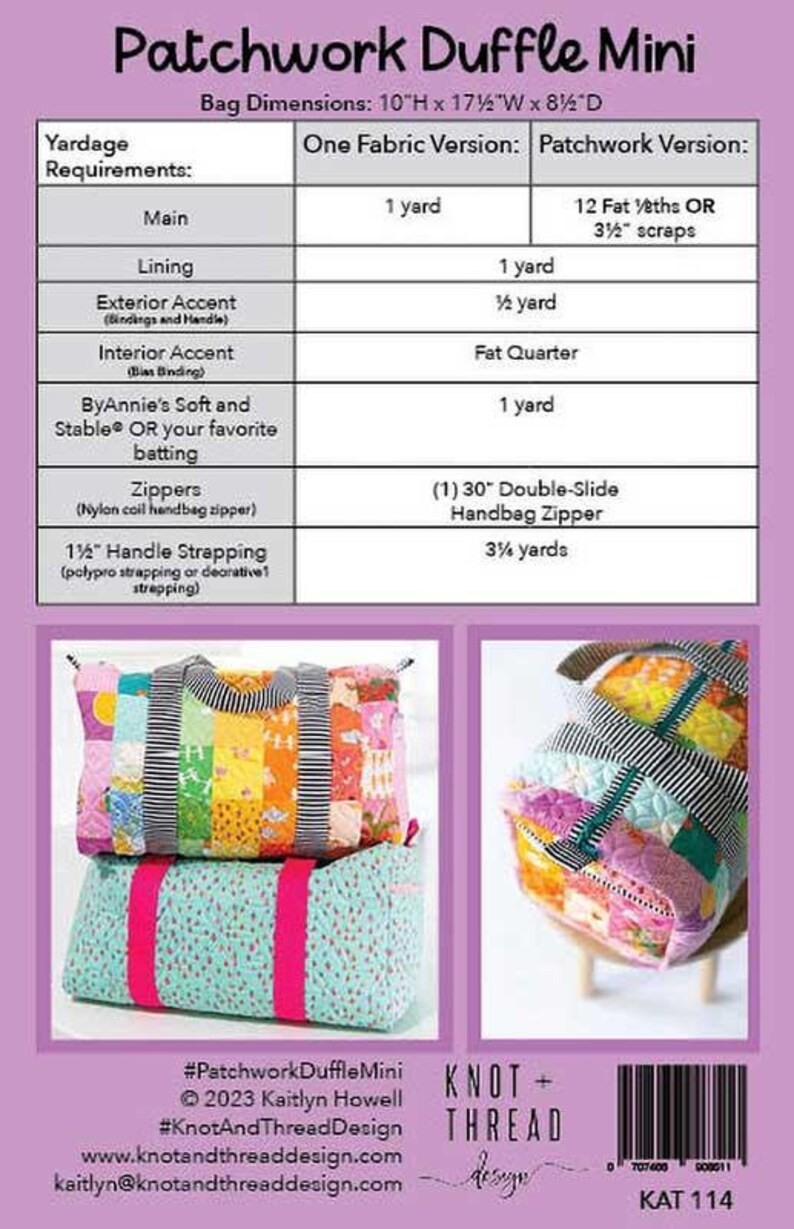 K&ouml;nnte beinhalten: Ein farbenfroher Patchwork-Duffle-Bag mit den Ma&szlig;en 25,4 cm H x 44,5 cm B x 21,6 cm T. Die Tasche weist eine Vielzahl von Stoffmustern und -farben auf, mit einem gestreiften Griff. Das Bild enth&auml;lt auch eine t&uuml;rkisfarbene Tasche mit rosa Tr&auml;gern.