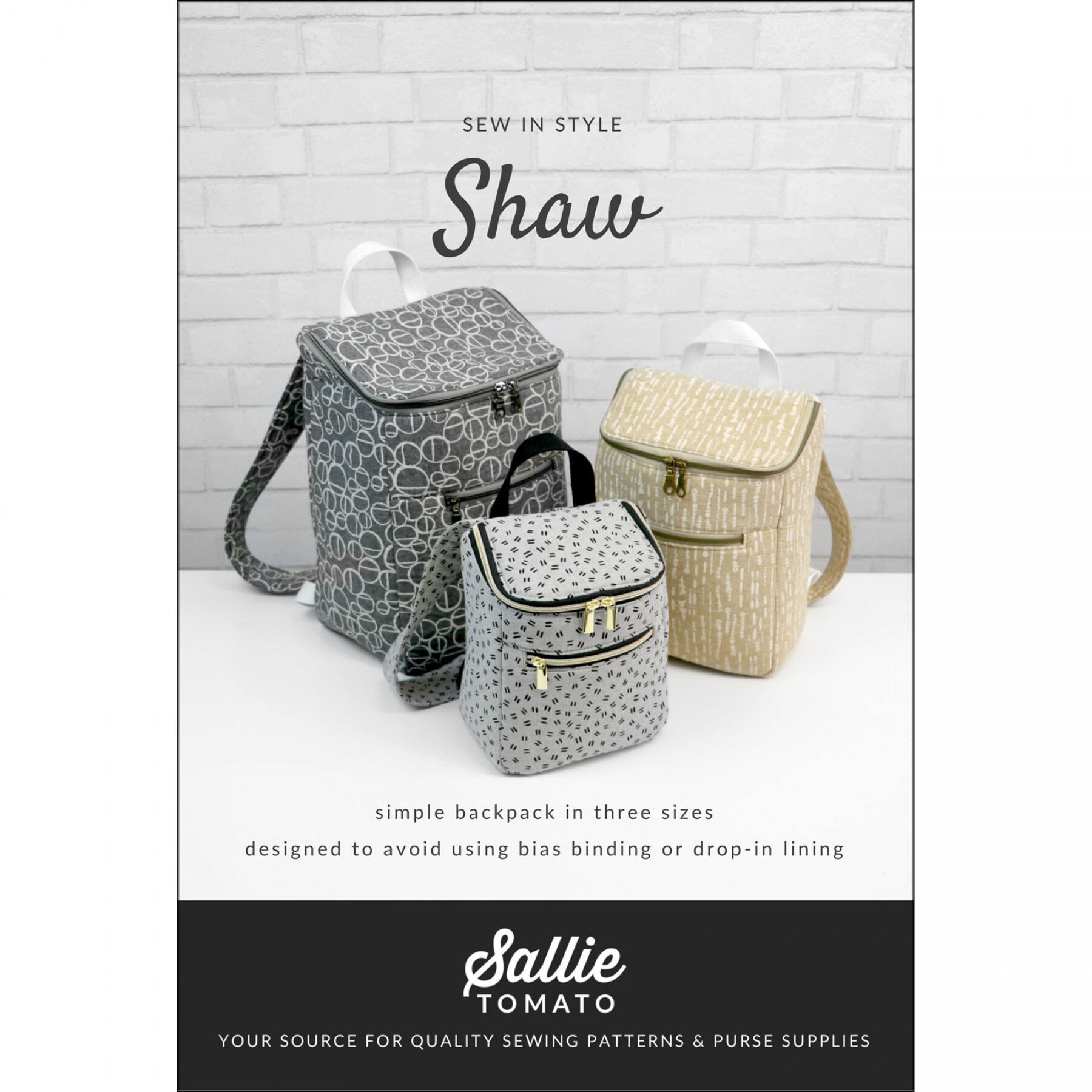 Shaw Backpack Pattern by Sallie Tomato, LST134