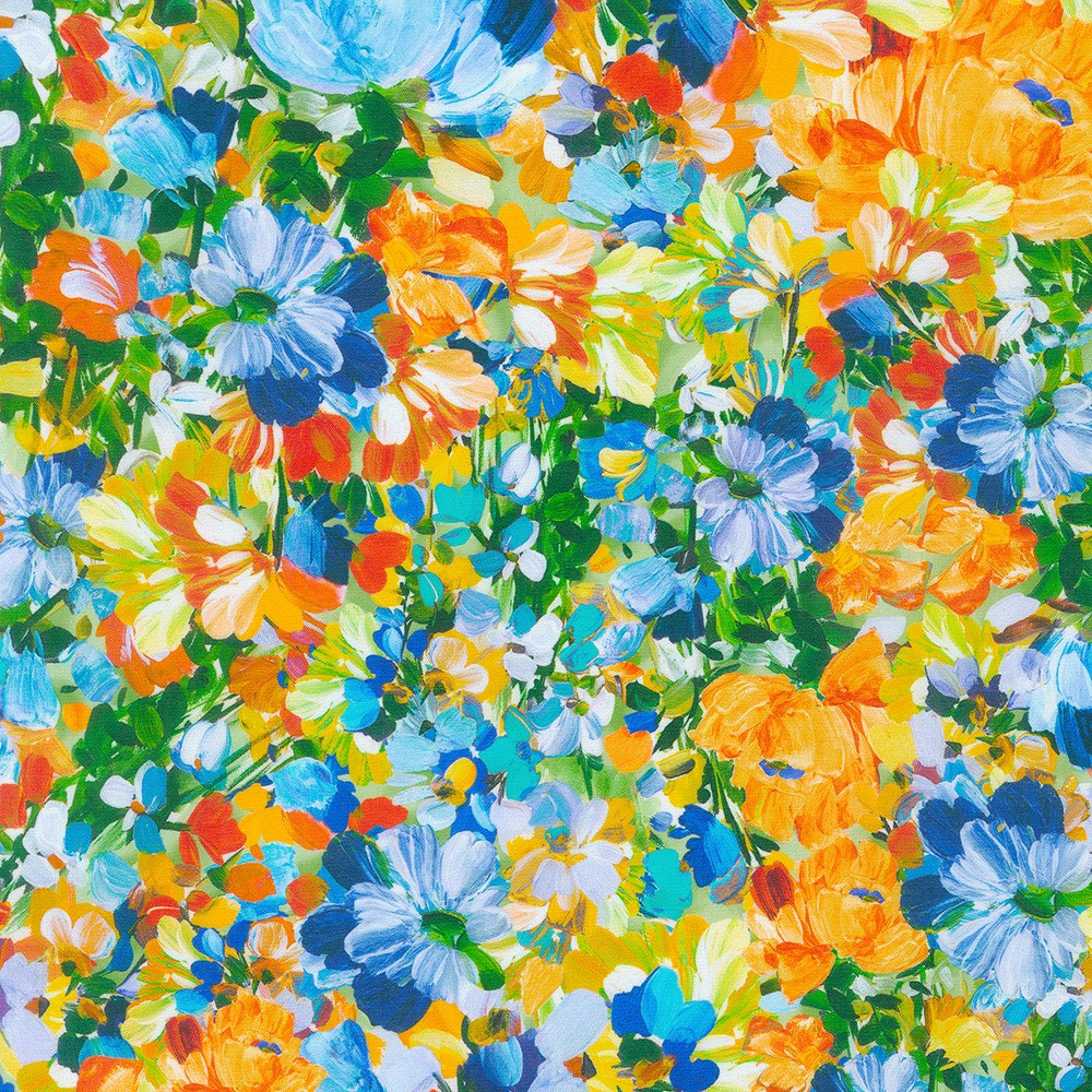 Painterly Petals - Meadow 22273-268 Nature from Robert Kaufman Fabrics