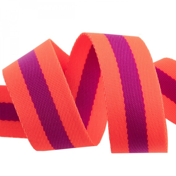 Tula Webbing: Watermelon and Plum - 1.5 inch Tula Webbing: Watermelon and Plum - 1.5 inch