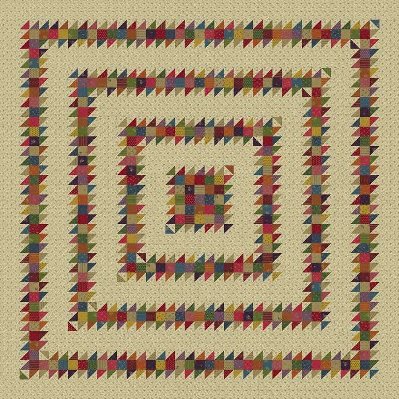 Moda Flower Garden Gatherings Fabric Quilt Kit 82 x Etsy