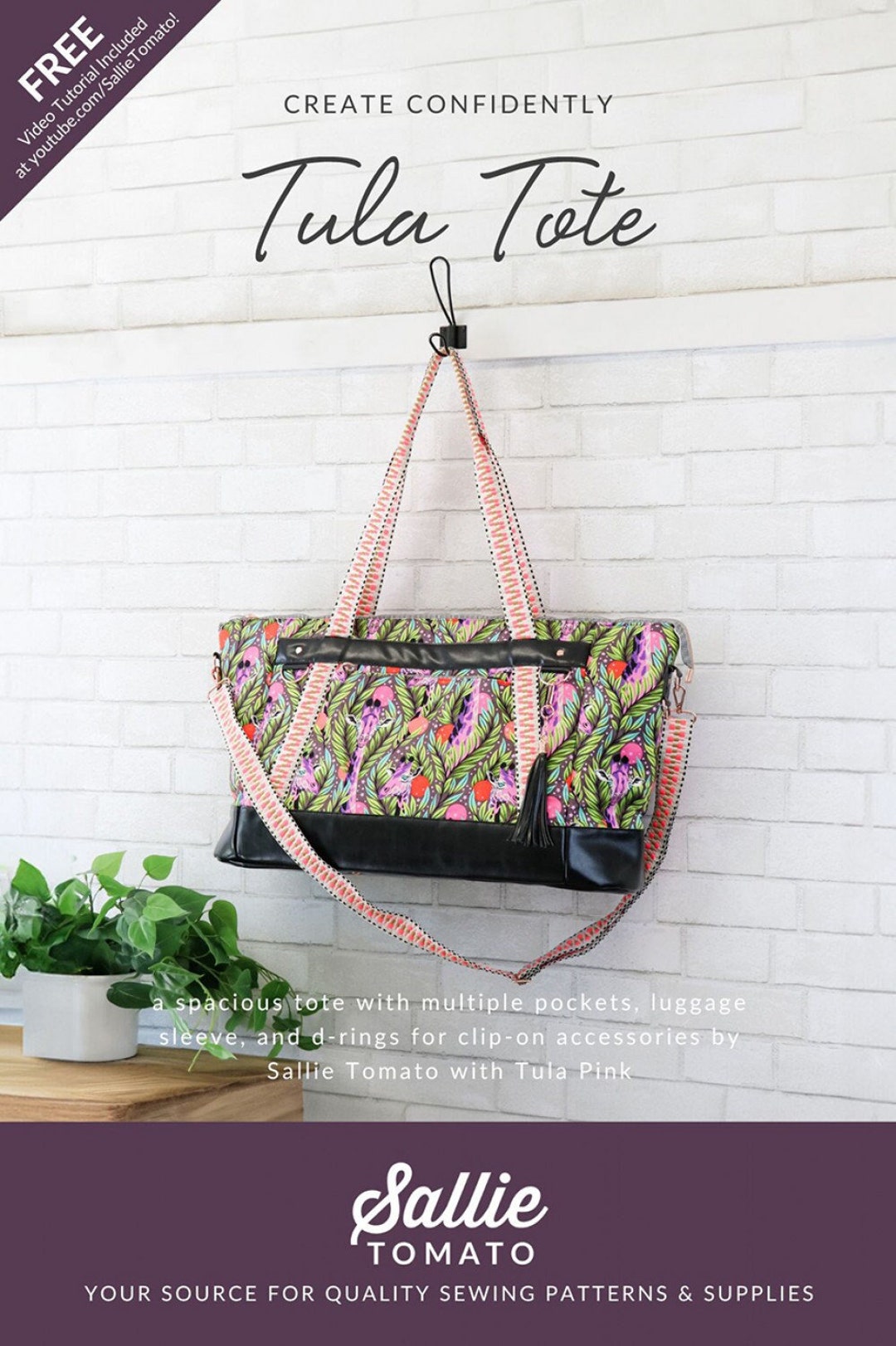 Tula Tote Bags Paper Pattern LST306 From Sallie Tomato Tula Hardware Option Etsy