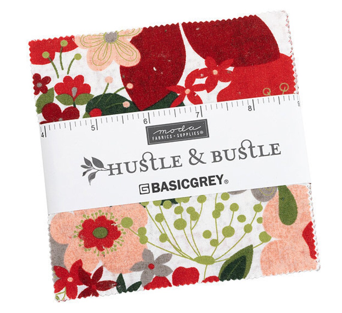 PRE-ORDER Hustle & Bustle Basic Grey 5 Charm Pack | Etsy