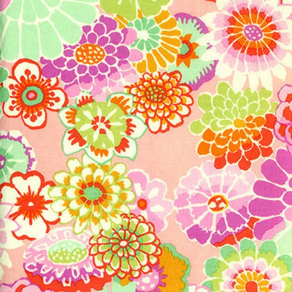 Kaffe Fassett Collective August 2023, Asian Circles, GP89 Pink, Free Spirit Fabric, 100% Cotton, KC696