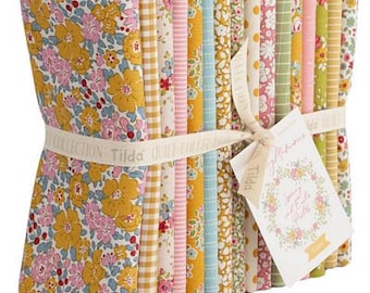 PRE-ORDER, Tilda Creating Memories Spring Fat Quarter Bundle, 16 Fabrics by Tone Finnanger Fabric, TIL300206, June 15th 2024 Release