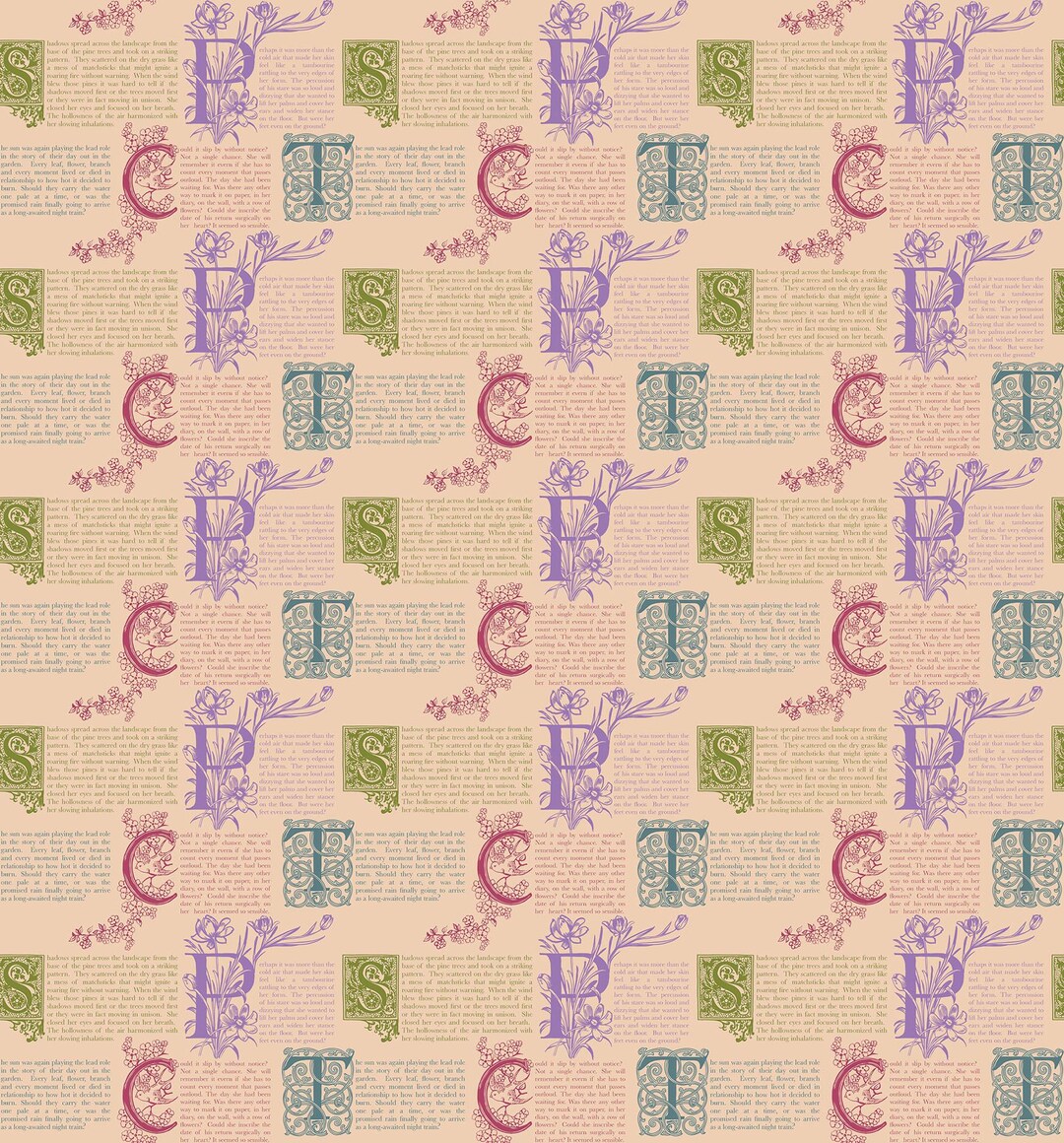Allegory - Stamped - Plum - Anna Maria Textiles