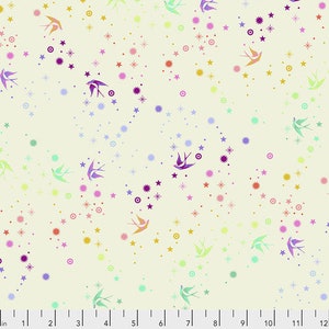 Tula Pink Fabric, Pinkerville - Fairy Dust, PWTP133 Cotton Candy, Free Spirit, 100% Cotton, #FS255