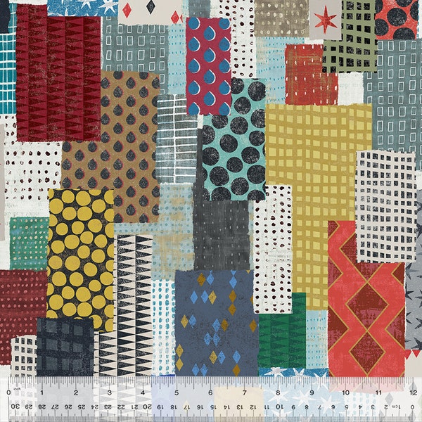 Swatch, District, 53503D-1, Michael Mullan, Windham Fabric, Geometric Fabric, 100% Cotton Quilting Fabric, #2180