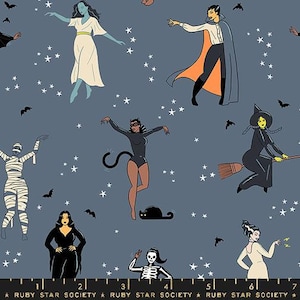 Good Spirits Ghostly RS5139-14G, Ruby Star Society, Moda Fabrics, Halloween Costume Witch Mummy, 100% Cotton, #2914