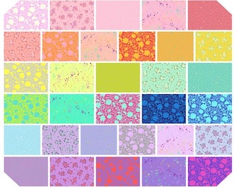 PRE-ORDER Tula Pink Sweetheart Medley True Colors Fat Quarter Bundle FB4FQTP.SWEETHEART 32 Prints Free Spirit Fabric, November 2025 Release