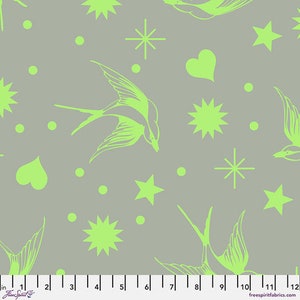 Tula Pink Neon True Colors Neon Fairy Flakes, PWTP157 Karma, Free Spirit Fabric, 100% Cotton, #2228