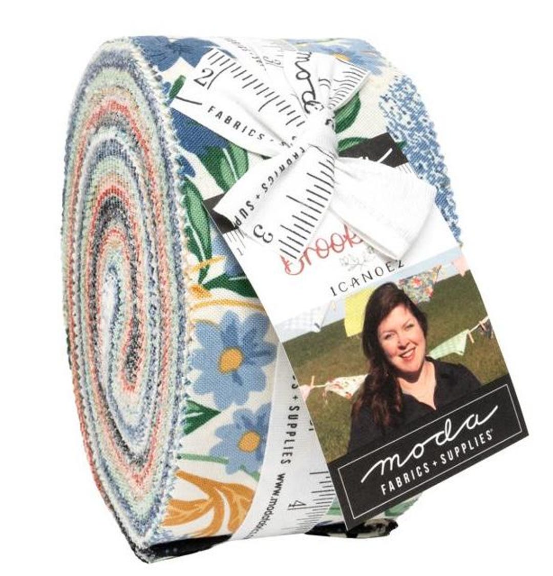 Moda Brookside Jelly Roll, 1 Canoe 2 Fabric, Floral Flowers