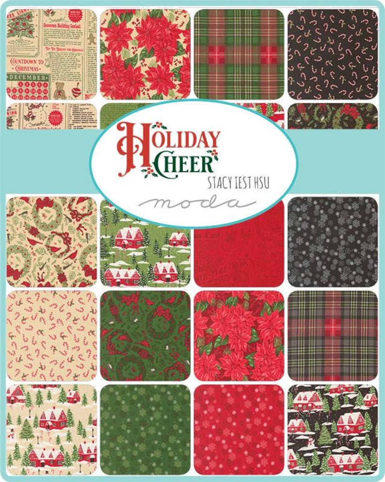 Moda Holiday Cheer Fat Quarter Bundle, 29pc, Stacy Iest Hsu Fabric ...