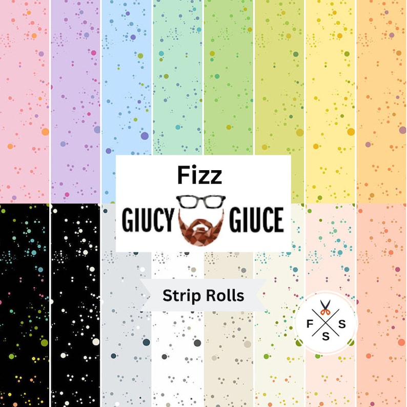 Giucy Giuce Fizz Strip Roll Jelly Roll Fabric Strips for Andover ...