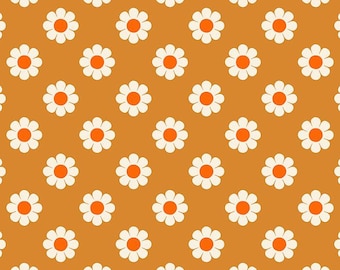 Meadow Star Honey Pie Caramel RS4100-13, Ruby Star Society, Moda Fabric, Retro Vintage Bloom, 100% Cotton, #2710