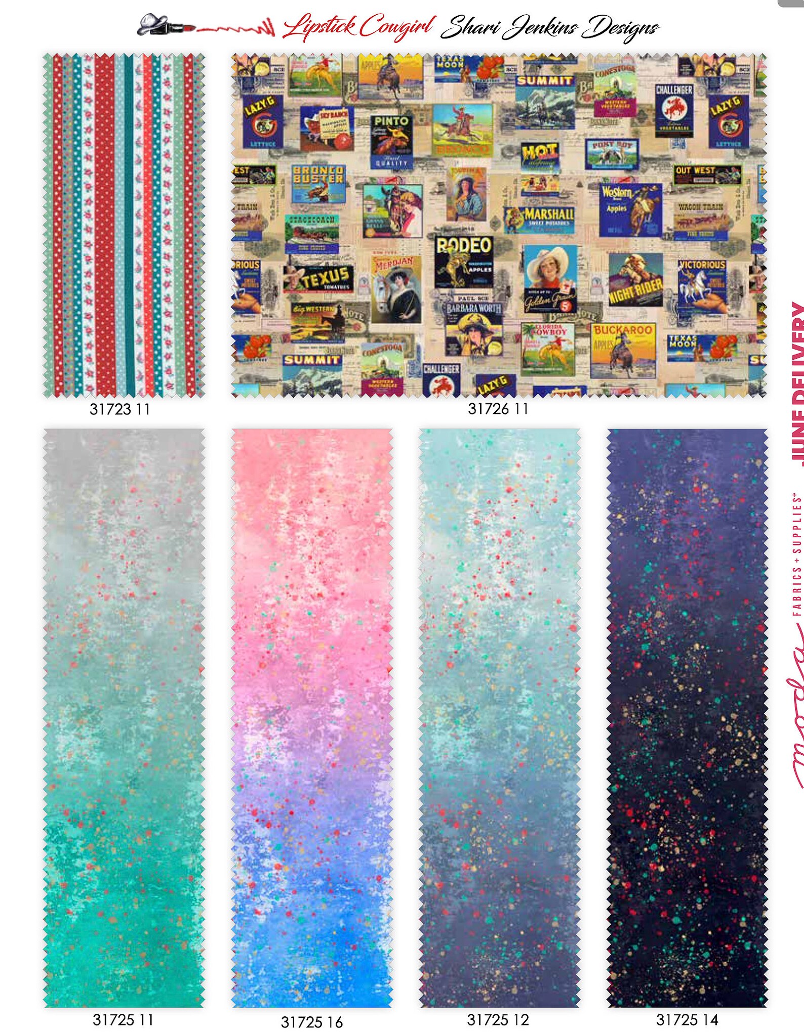 PREORDER Lipstick Cowgirl Half Yard Bundle 18pc Moda Etsy