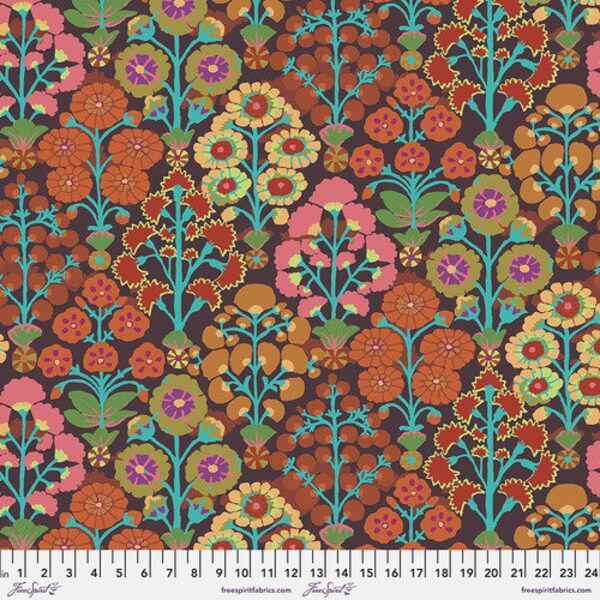 Kaffe Fassett Collective, Sprays, PWGP107 Brown, 85 & Fabulous, Philip Jacobs, Free Spirit Fabric, 100% Cotton, #KC647