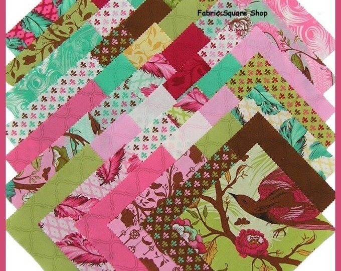 Tula Pink PLUME Moda Fabric Charm Pack Squares Etsy