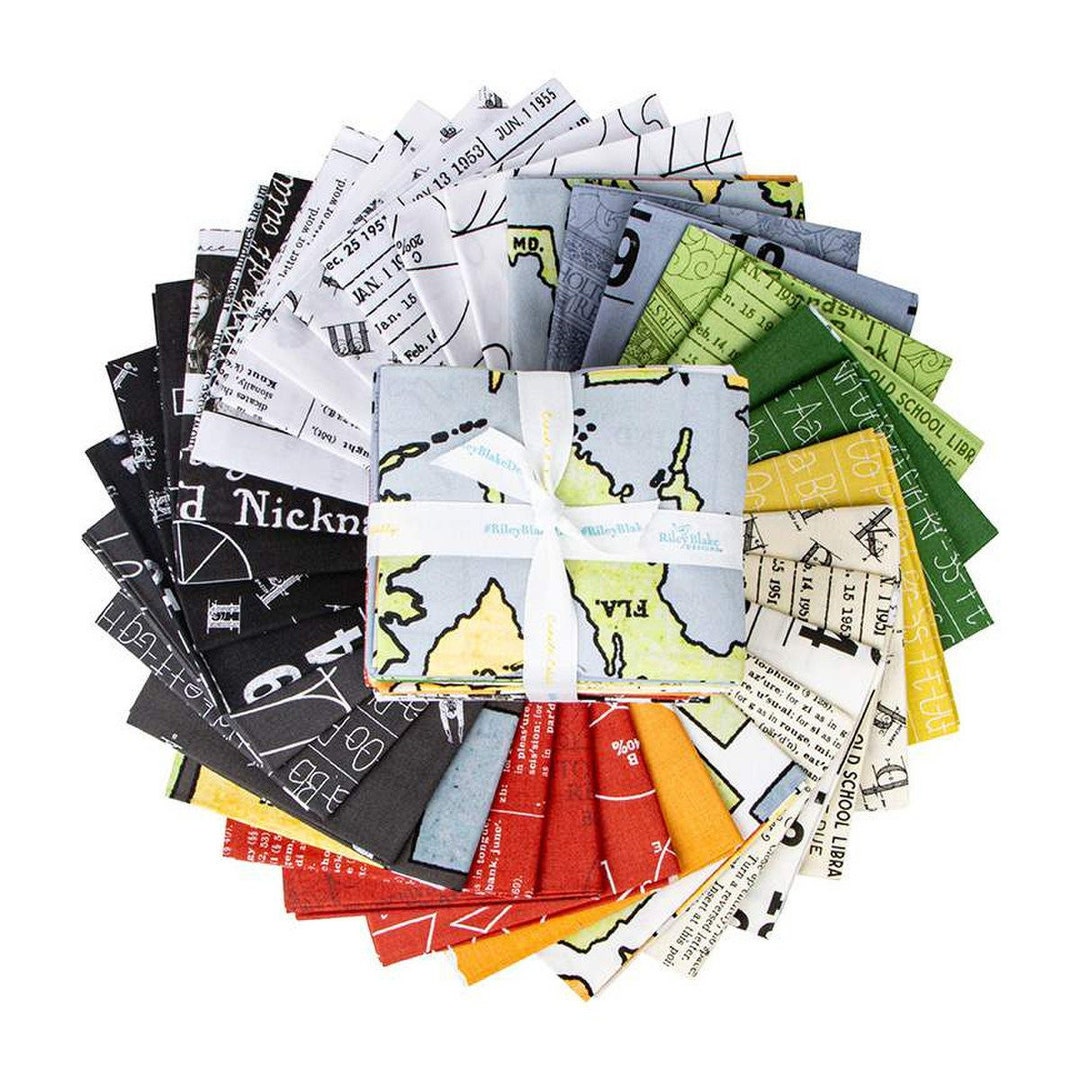 J Wecker Frisch Old School Fat Quarter Bundle, 32pc, Riley Blake Fabric ...