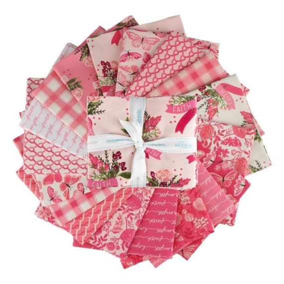 Breast caner awareness 100/% cotton fabric fat quarter