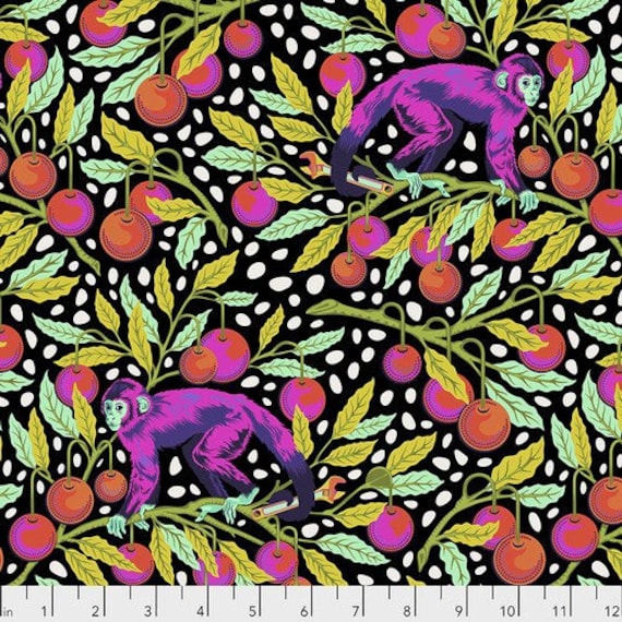 RARE OOP Tula Pink Monkey Wrench, Pwtp134.guava, Free Spirit