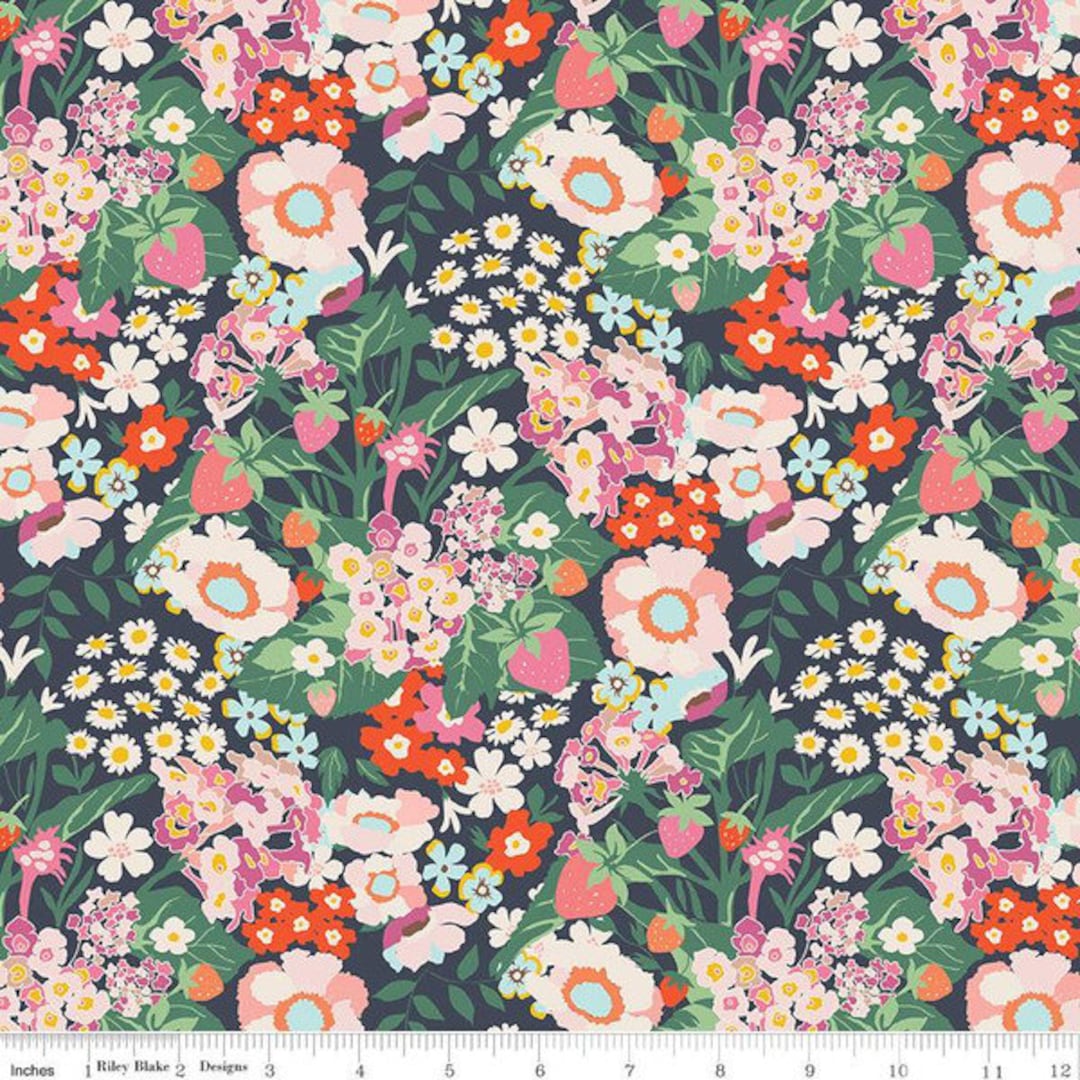 Riley Blake in the Afterglow Fabric C13370 Midnight Minki - Etsy