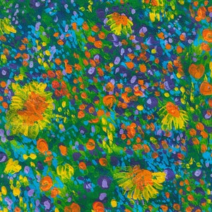 Painterly Petals Meadow, SRKD-22271-238 Garden, Robert Kaufman Fabric, Floral Flowers, 100% Cotton, #2546
