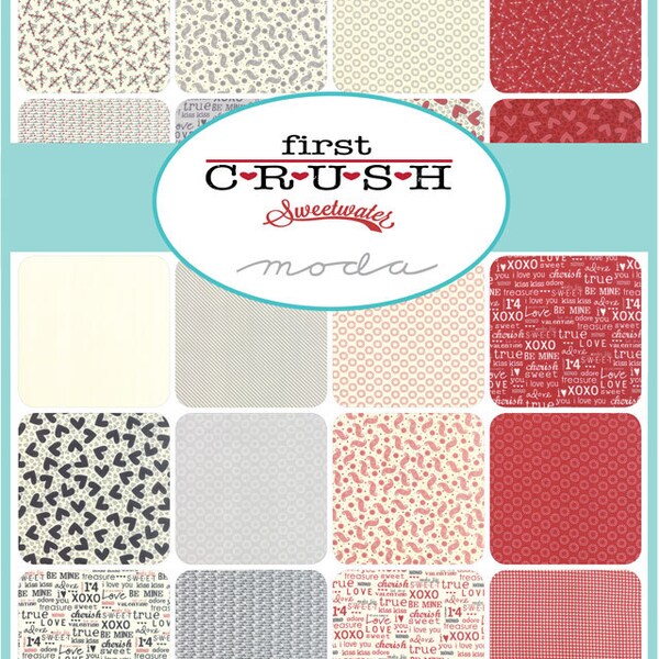 Rare 2016 Moda First Crush Precut 5" Charm Pack Fabric Quilting Cotton Squares Sweetwater 5600PP, SQ80