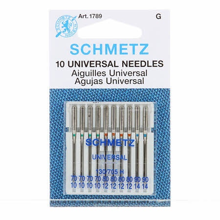 Universal Sewing Machine Needle Assorted Sizes 70/80/90 10ct by Schmetz  1789 