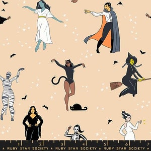Good Spirits Creme Brulee RS5139-12G, Ruby Star Society, Moda Fabrics, Halloween Costume Witch, 100% Cotton, #2923