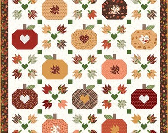 Riley Blake Cozy Autumn Quilt Kit, Beverly McCullough Fabric, KT-17870 (KIT BIN 1, 8)