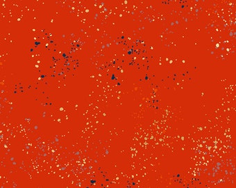 Speckled New Metallic - Poinsettia, RS5027-94M, Rashida Coleman-Hale, Ruby Star Society Fabric, 100% Cotton