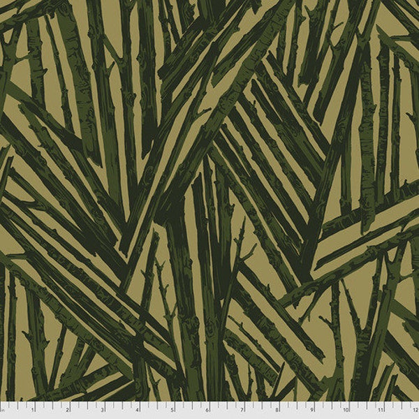 Martha Negley, Trees, Branch, PWMN017 Green, Free Spirit Fabric, 100% Cotton