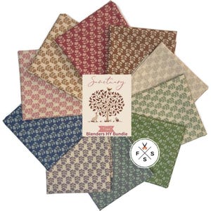 Sanctuary Mira Blenders by Tilda, Full Yard Bundle, 10 Yards, Tone Finnanger Fabric, Precut Cotton Fabric