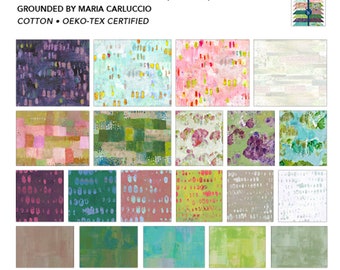 PRE-ORDER, Grounded Fat Quarter Bundle by Maria Carluccio for Windham Fabric, 20 Prints Cotton Quilting, October 2024 Release