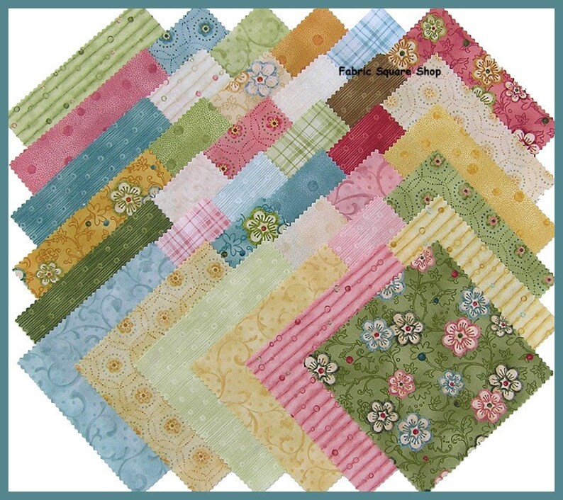 Nancy Halvorsen GARDEN SONG Fabric Charm Pack Squares image 1