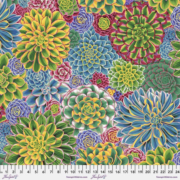 Philip Jacobs, House Leeks, PWPJ113 Natural, Kaffe Fassett Collective, Free Spirit Fabric, 100% Cotton, #KC614