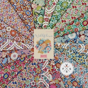 Tilda Wallflower Full Yard Bundle 20pc, Floral Flowers, Tone Finnanger Fabric, Tilda Fabric