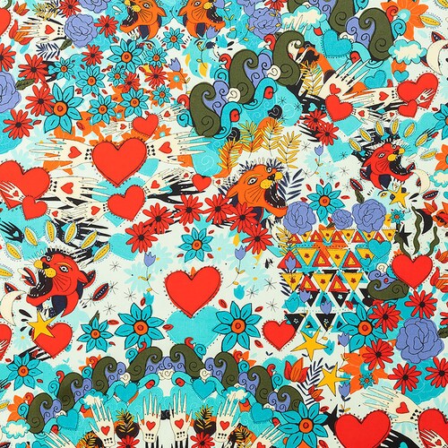 Alexander Henry Fabric Tattoo Black 6236BR 100% Cotton - Etsy