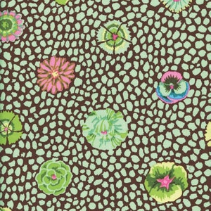Kaffe Fassett Fabric, Guinea Flower, GP59 Green, Free Spirit, 100% Cotton, #KC313